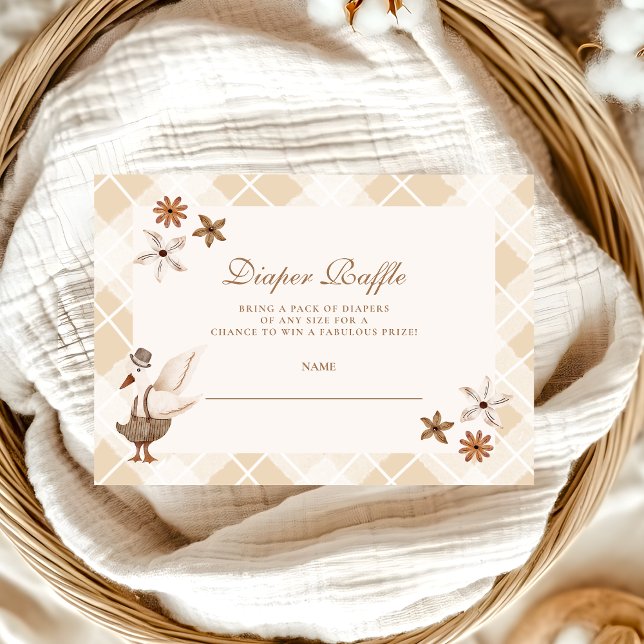 Vintage Alberne Gänse Whimsical Baby Diapper Raffl Begleitkarte (Von Creator hochgeladen)