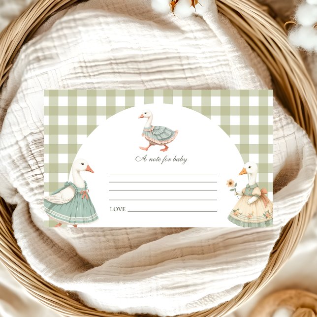 Vintage Alberne Gänsebaby-Show Note Begleitkarte (Von Creator hochgeladen)