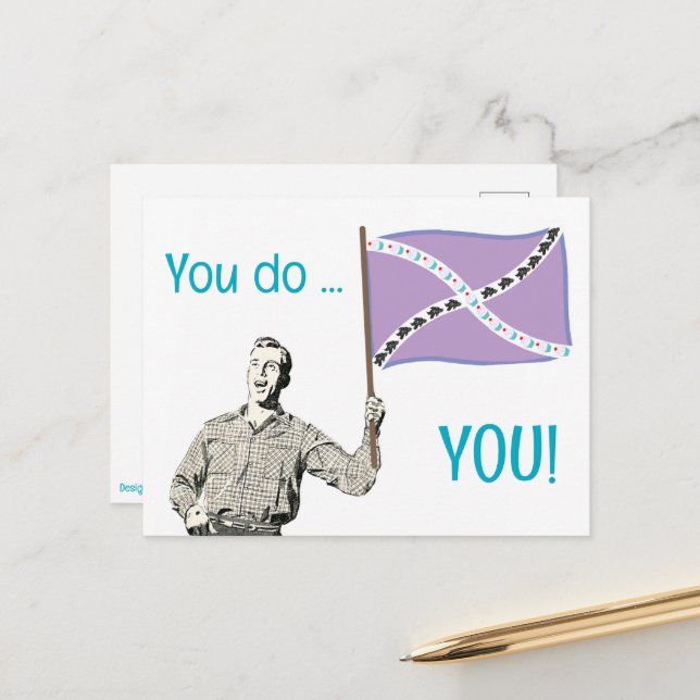 Vintage alberne Postkarte (Vorderseite/Rückseite Beispiel)