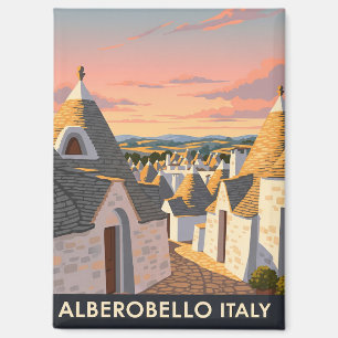 Vintage Alberobello Italy Trulli houses Magnet