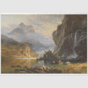 Vintage Albert Bierstadt Amerikanische Ureinwohner Seidenpapier