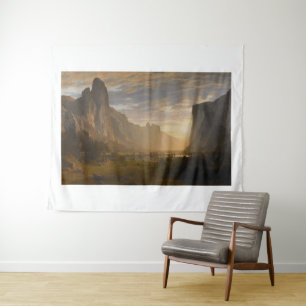 Vintage Albert Bierstadt Valley of the Yosemite Wandteppich