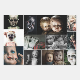 Vintage Albträume - Jagdpuppen Geschenkpapier Set