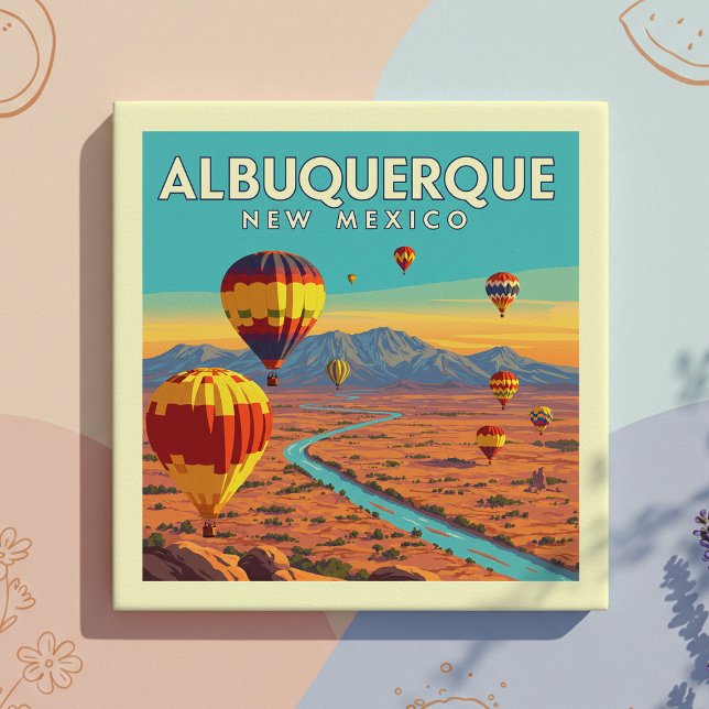 Vintage Albuquerque New Mexico Fliese (Von Creator hochgeladen)