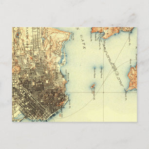 Vintage Alcatraz San Francisco Karte Postkarte