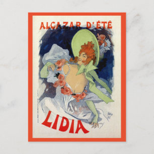 Vintage Alcazar d'été Lidia Anzeige Postkarte
