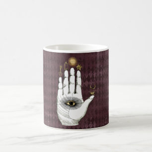 Vintage Alchemie Hand der Mysterien Kaffeetasse