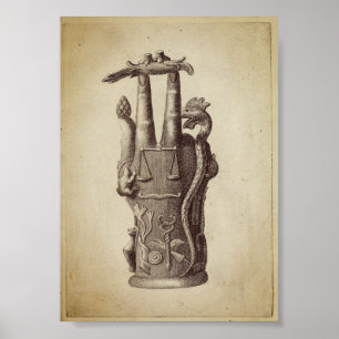 Vintage AlchemikalienIllustration Poster