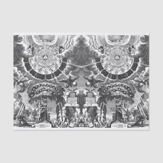 Vintage Alchimie-Illustration Seidenpapier (Vorderseite)