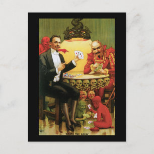 Vintage Alexander Fredrik "Schlägt den Teufel" Postkarte