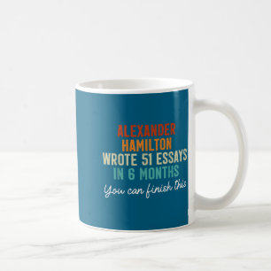 Vintage Alexander Hamilton schrieb 51 Grafik Kunst Kaffeetasse
