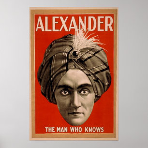 Vintage-Alexander-Poster Magischer Zauberer Poster