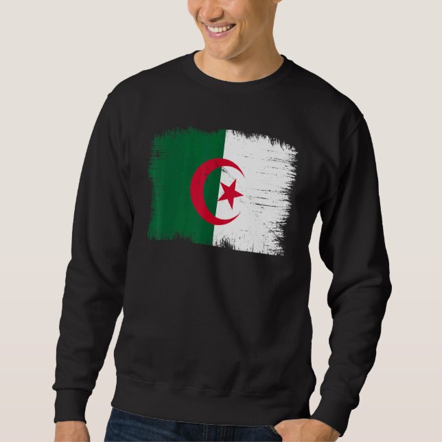 Vintage Algeria Flag Algerian Independence Day Sweatshirt (Vorderseite)