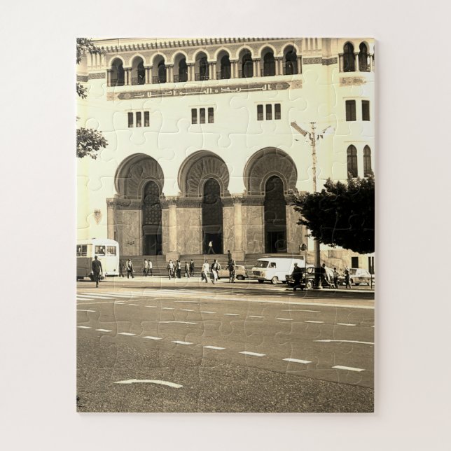 Vintage Algerien Algier Das Postamt Puzzle (Vertikal)