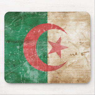 Vintage Algerien-Flagge Mousepad