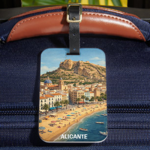 Vintage Alicante Spanien Urlaub Reise Gepäckanhänger