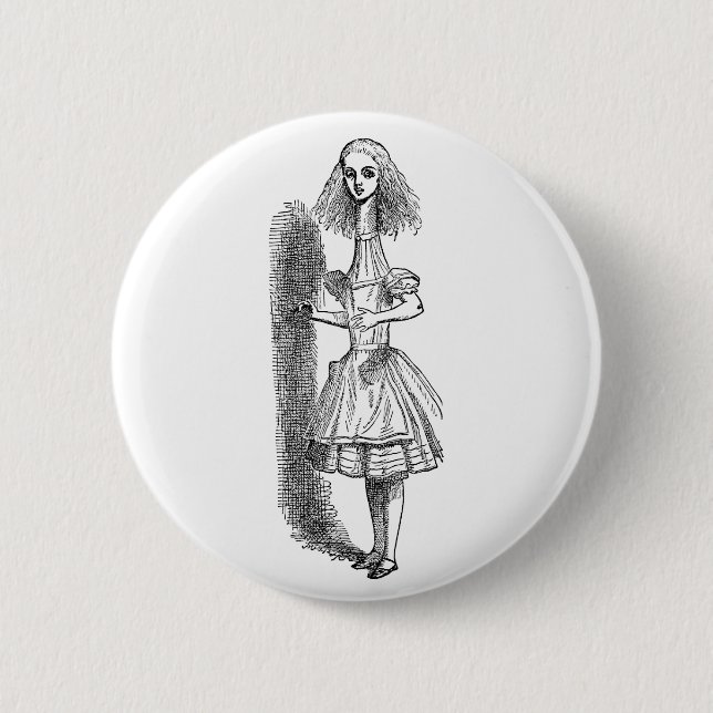 Vintage Alice Adventures in Wonderland Button (Vorderseite)