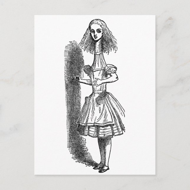 Vintage Alice Adventures in Wonderland Postkarte (Vorderseite)