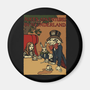 Vintage-Alice-Cover Verrückte Teeparty Magnet