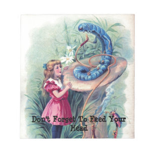 Vintage Alice Füttere Deinen Kopf Notizblock
