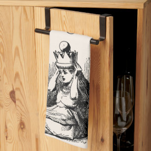 Vintage Alice im Wunderland, Alice als Königin Geschirrtuch