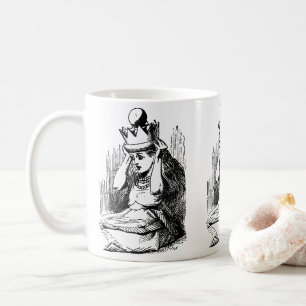 Vintage Alice im Wunderland, Alice mit Königinnenk Tasse