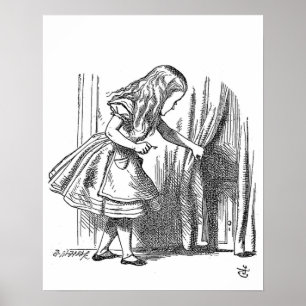 Vintage Alice im Wunderland auf der Suche nach der Poster