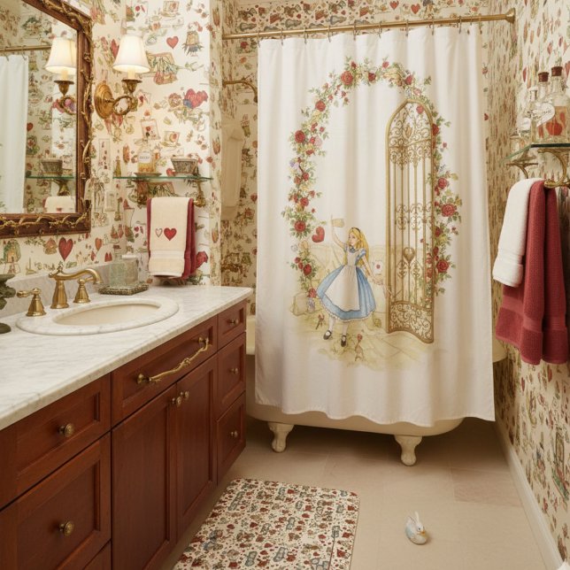 Vintage Alice im Wunderland Badematte (Von Creator hochgeladen)