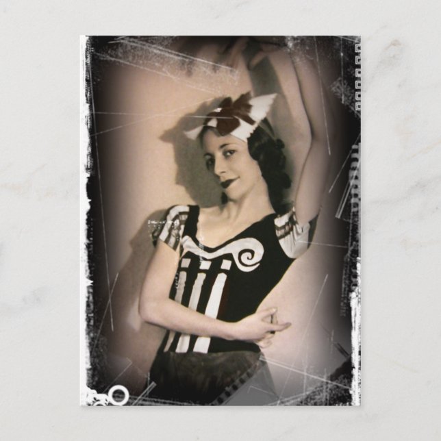 Vintage Alice im Wunderland Ballett Postkarte (Vorderseite)
