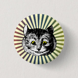 Vintage-Alice-im-Wunderland-Cheshire-Cat-Art-Abzei Button