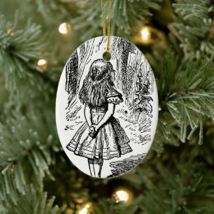 Vintage Alice im Wunderland, Cheshire Cat Keramikornament