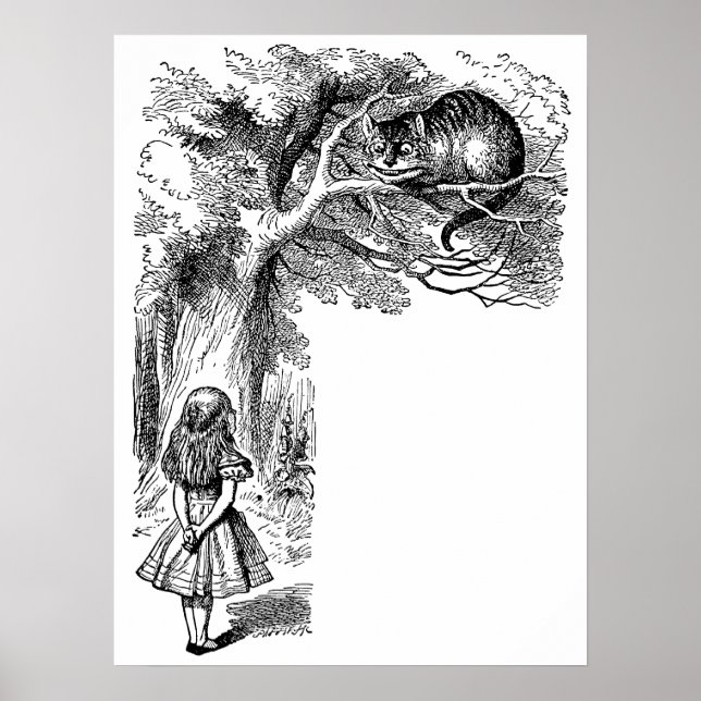 Vintage Alice im Wunderland, Cheshire Cat Poster (Vorne)