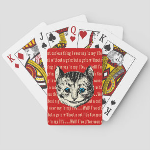 Vintage Alice im Wunderland Cheshire-Katze Spielkarten