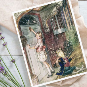 Vintage Alice im Wunderland Der Froschfußmann Postkarte