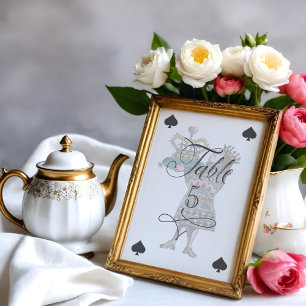 Vintage Alice im Wunderland Der Herzbube Tischnummer