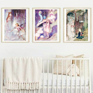 Vintage Alice im Wunderland Die springende Maus Poster