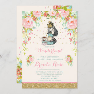 Vintage Alice im Wunderland Einladung