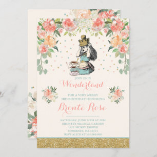 Vintage Alice im Wunderland Einladung