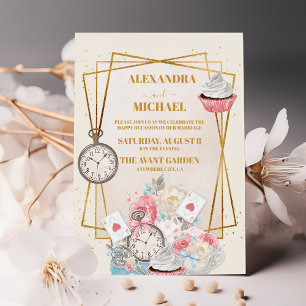 Vintage Alice im Wunderland Einladung