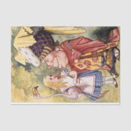 Vintage Alice im Wunderland Flamingo Decoupage Seidenpapier