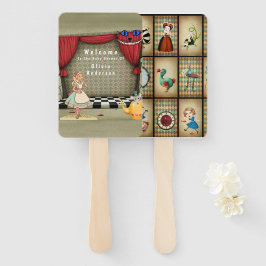 Vintage Alice im Wunderland Girl Babydusche Fächer