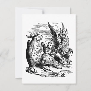 Vintage Alice im Wunderland, Greif, Mock-Turtle