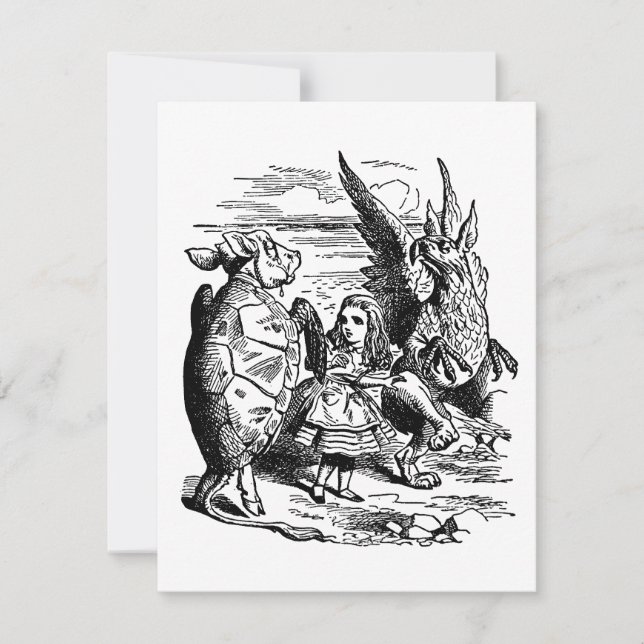 Vintage Alice im Wunderland, Griffin, Mock Turtle (Vorderseite)