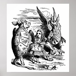 Vintage Alice im Wunderland, Griffin, Mock Turtle Poster