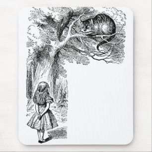Vintage Alice im Wunderland, Grinsekatze Mousepad