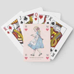 Vintage-Alice-im-Wunderland-Herz-Spielkarte Spielkarten