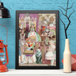 Vintage Alice im Wunderland, Herzkönigin Poster