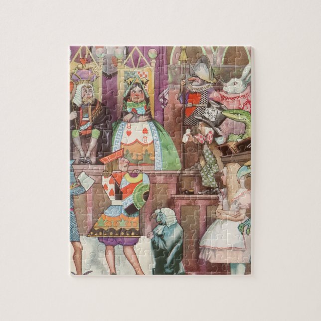 Vintage Alice im Wunderland, Herzkönigin Puzzle (Vertikal)