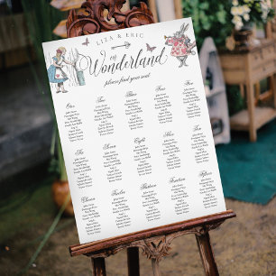 Vintage Alice im Wunderland Hochzeit finden Sie Ih Poster