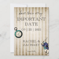 Vintage-Alice-im-Wunderland-Hochzeit-Save-The-Date